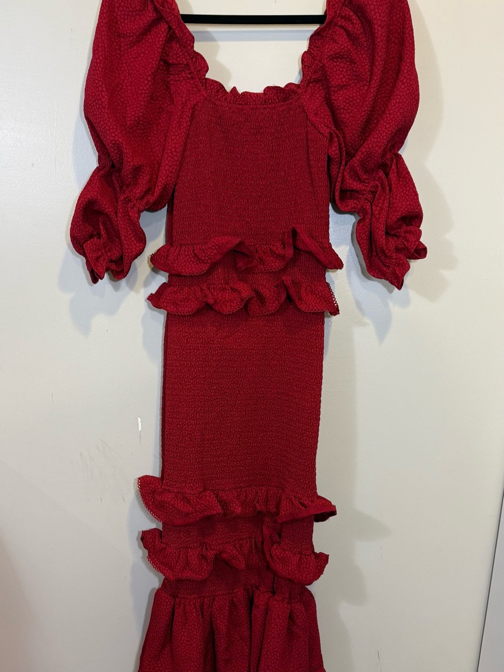 Rachel Parcell Jacquard Smocked Midi Dress XS